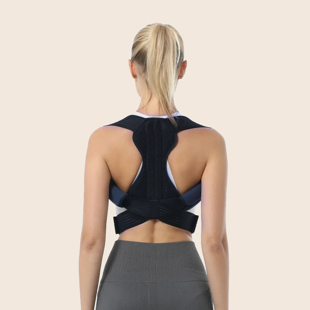 Same model wearing KELYR — open shoulders, tall silhouette